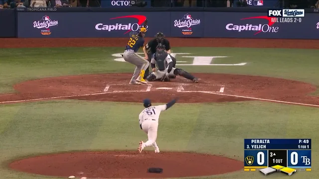 Brewers strike first as Christian Yelich delivers against his longtime teammate Freddy Peralta!