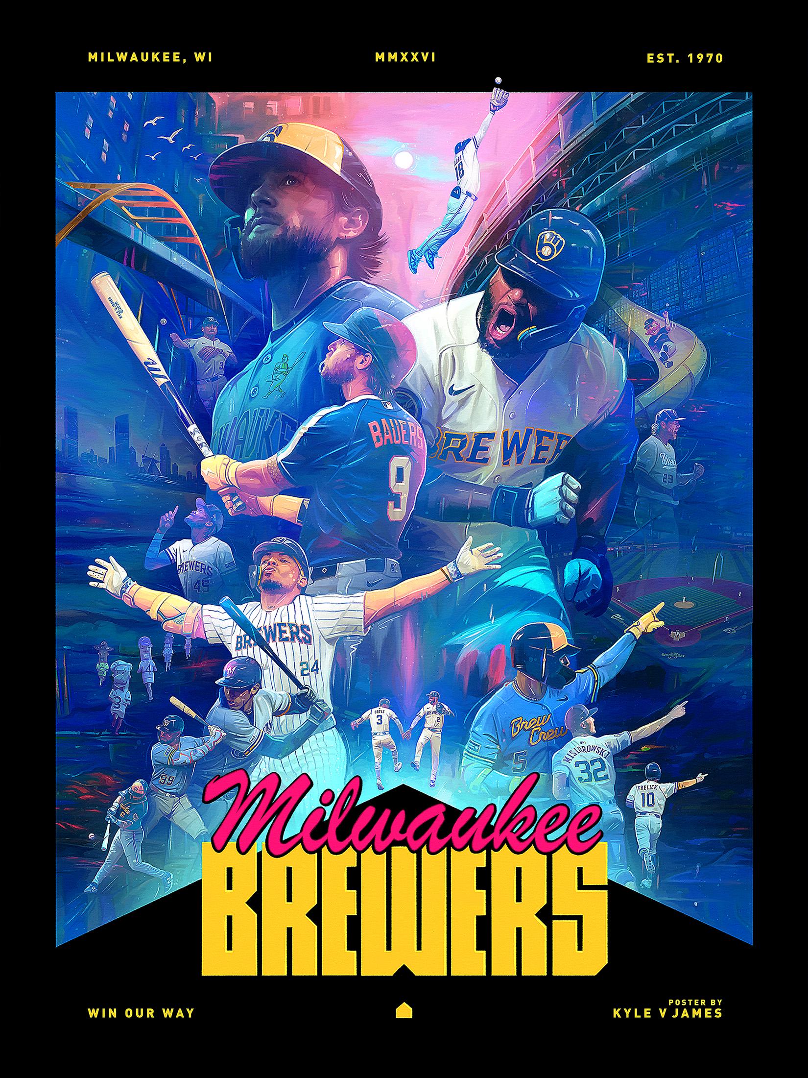 A poster I illustrated earlier in the season. Feeling a lot of pride for Milwaukee right now!