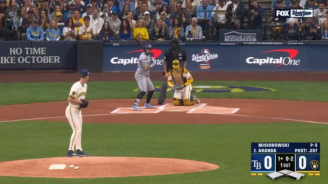 The first hit of the 2026 World Series belongs to Jonathan Aranda!